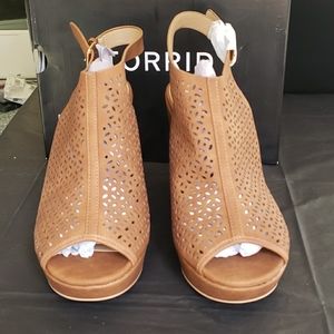 NWT Torrid 5 inch Wedge Open Toe Shoes